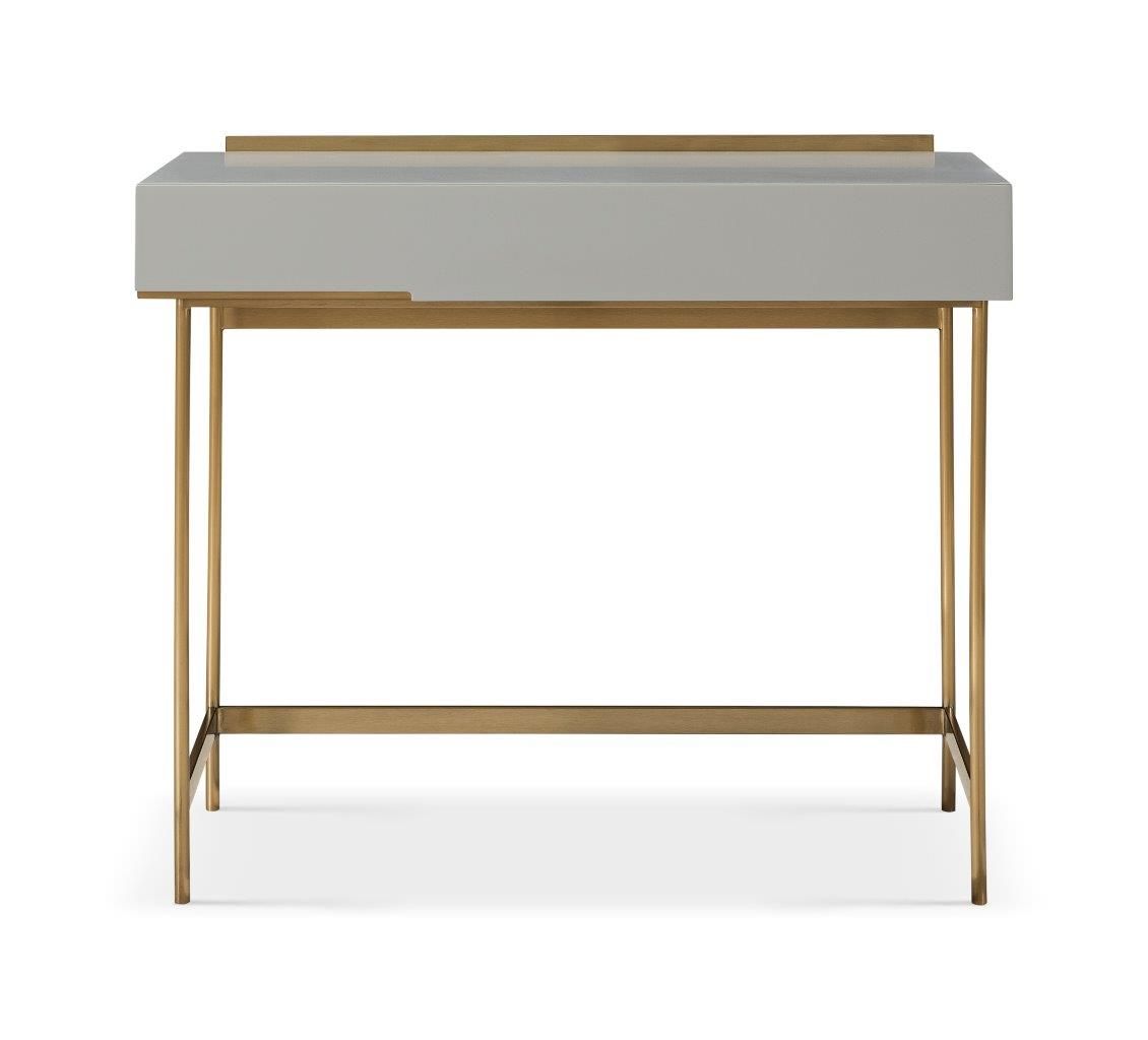 Gillmore Space Alberto Dressing Table Grey With Brass Accent