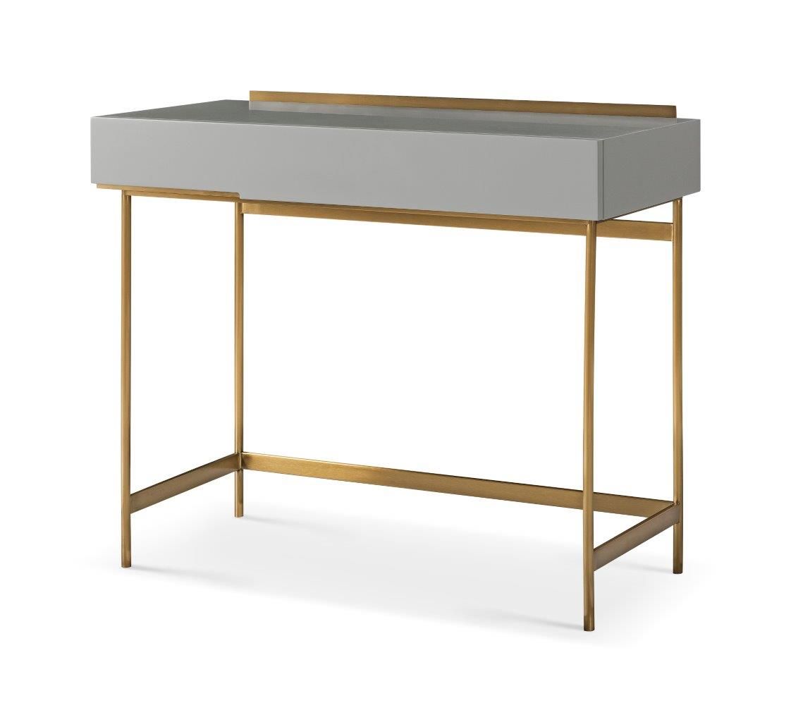 Gillmore Space Alberto Dressing Table Grey With Brass Accent