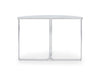 Gillmore Space Finn Demi Lune Console Table White Marble Top & Polished Chrome Frame