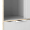 Axton Clason Wardrobe - 2 Doors 4 Drawers In White and Oak