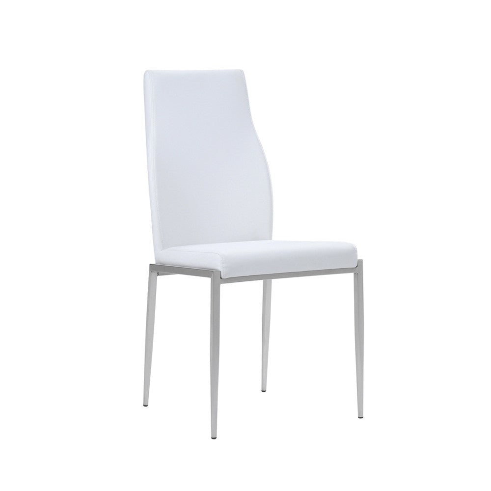 Axton Fordham Extending Dining Table + 4 Milan High Back Chair White