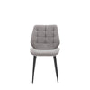 Mayfield Milo Modern Dining Chair Black Metal Legs (Pair)