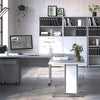 Axton Trinity Bookcase 4 Shelves with 2 Doors in White