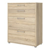 Axton Trinity Bookcase 2 Shelves with 2 Drawers + 2 File Drawers in Oak
