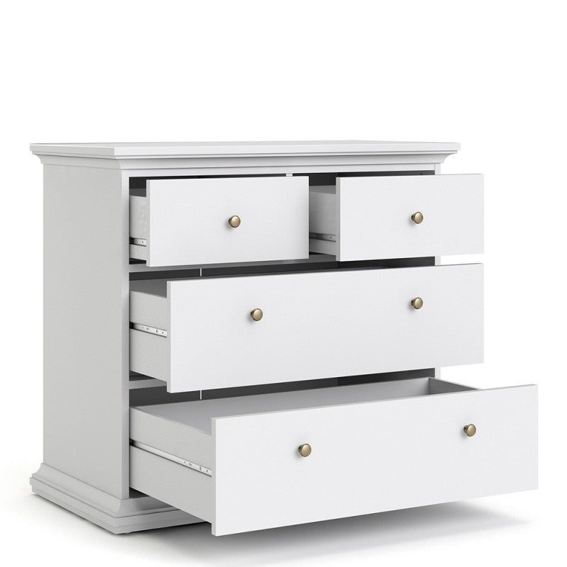 Axton Westchester Chest of 4 Drawers In White