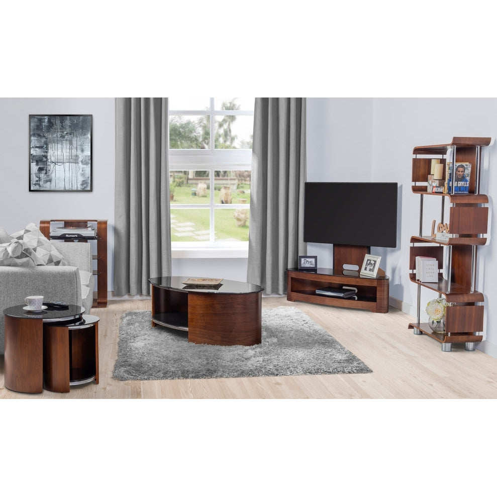 Jual Furnishings Florence Walnut Cantilever TV Stand