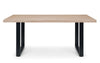 Julian Bowen Berwick Oak Dining Table 180cm & Brooklyn Charcoal Chairs