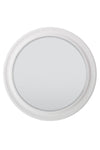 Carrington White Elegant Modern Bevelled Round Mirror 96 x 96 CM