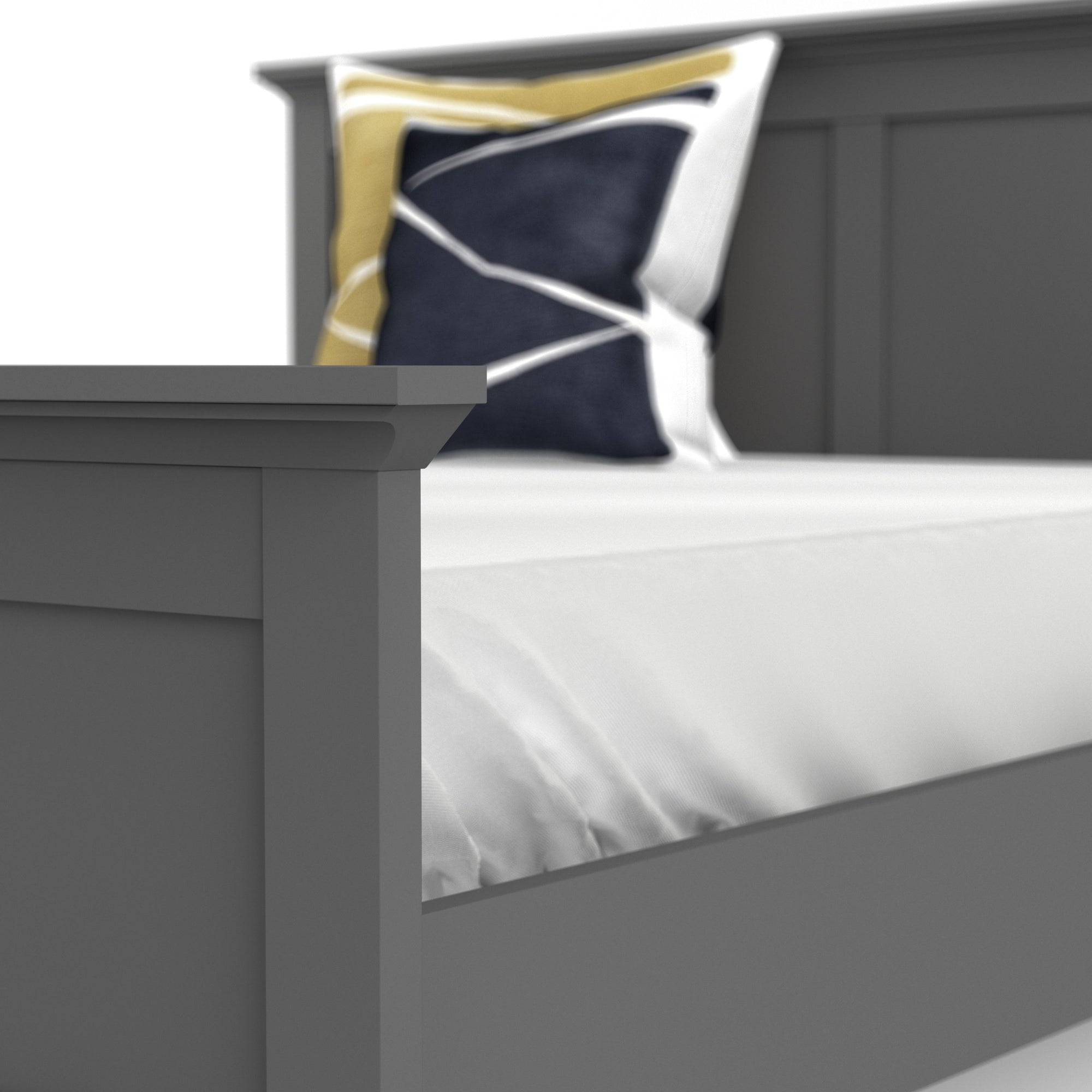 Axton Westchester Super King Bed (180 x 200) in Matt Grey